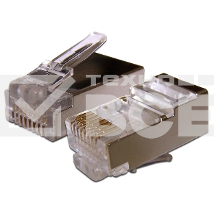 Коннектор RJ45 STP 8P8C, универсальный, для толстого кабеля, cat.6, 100 шт.