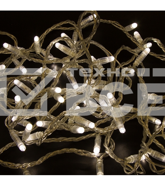 Гирлянда «Нить» 10 м, 200 LED, прозрачный ПВХ, цвет свечения теплый белый NEON-NIGHT