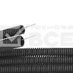 Труба гофрированная ПНД d20мм с протяж. черный (уп.100м) ДКС 71720, фото 1