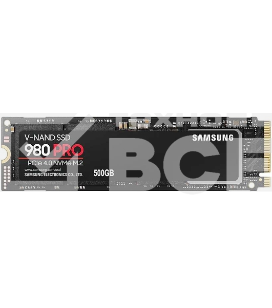 Накопитель SSD Samsung 980 PRO, 500GB, PCIe 4.0 x4, M.2 2280, NVMe, R/W 6900/5000