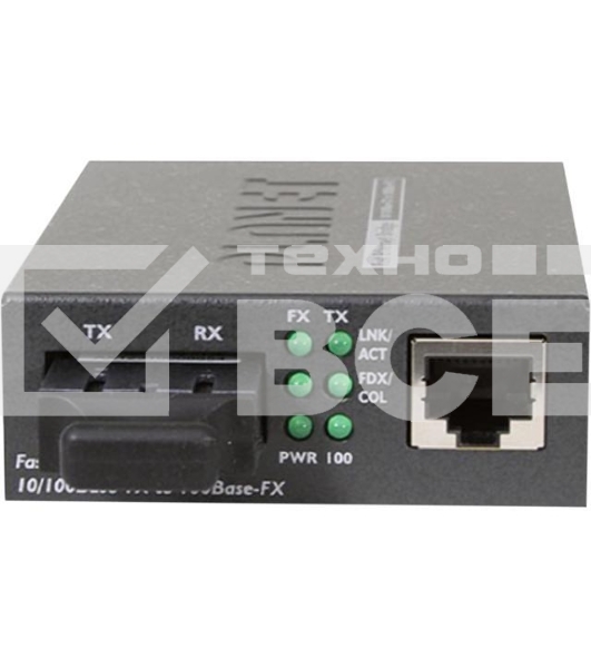 Конвертер FT-802S15 медиа конвертер 10/100TX - 100Base-FX (SC) Single Mode Bridge Fiber Converter - 15KM, LFPT
