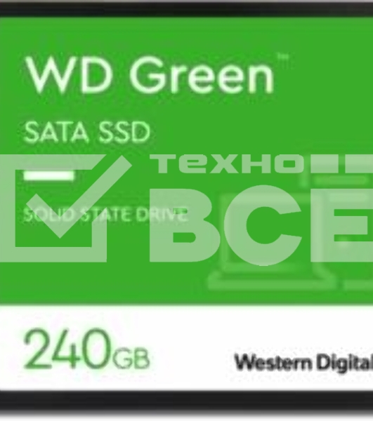 Накопитель SSD WD Green WDS240G3G0A, 240Gb, SATA III, 2.5