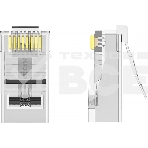 Коннектор Vention RJ45 (8p8c), cat. 6, под витую пару (10шт.), фото 1