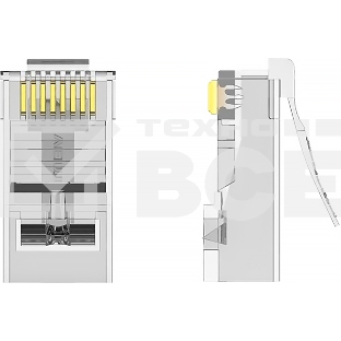 Коннектор Vention RJ45 (8p8c), cat. 6, под витую пару (10шт.)