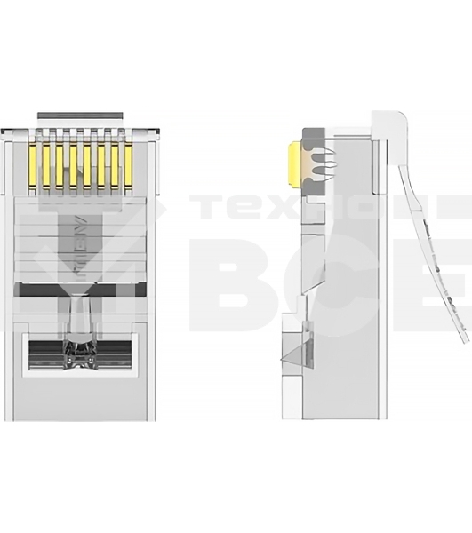 Коннектор Vention RJ45 (8p8c), cat. 6, под витую пару (10шт.)