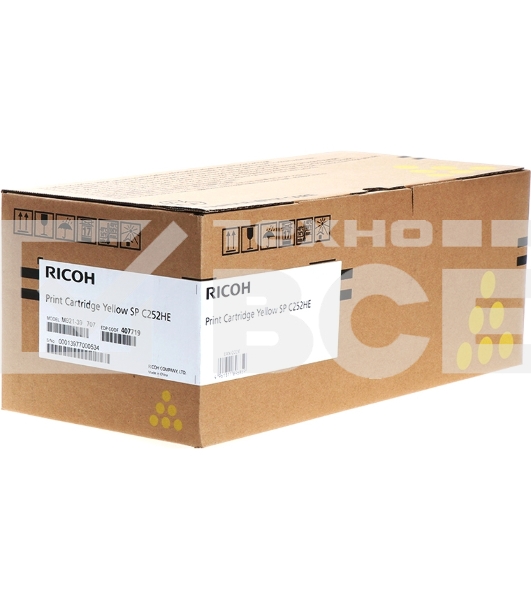 Картридж лазерный Ricoh тип SPC252HE желтый для SP C252DN/C252SF 6000 отп.