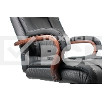 Кресло руководителя Бюрократ T-9925WALNUT/BLACK черный, кожа, крестовина дерево, фото34