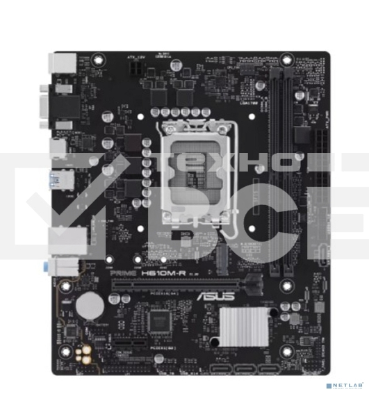 Материнская плата ASUS PRIME H610M-R-SI, LGA 1700, Intel H610, 2xDDR5, 4xSATA, 1xM.2, 1xPCIe 4.0 x16, 1x1Gb LAN, 2xUSB-A 2.0, 2xUSB-A 3.2 Gen 1, 1xVGA, 1xHDMI, 1xDP, 3x3.5 мм, 1xRS-232, 1xLPT, 7.1, mATX