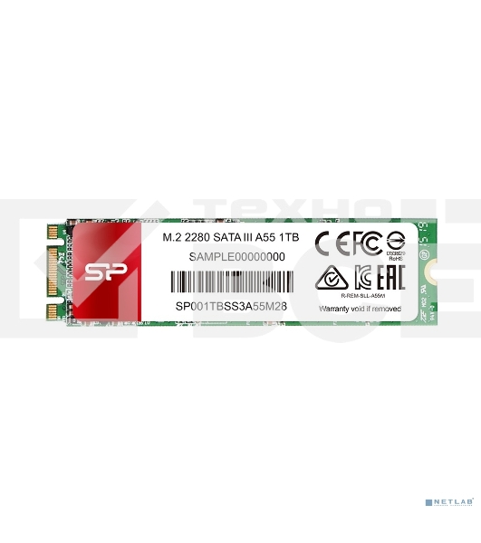 Накопитель SSD Silicon Power A55, 128GB, M.2 2280, SATA III, R/W 460/360