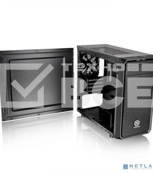 Корпус Thermaltake  Versa H15 черный без БП mATX 4x120mm 1xUSB2.0 1xUSB3.0 audio bott PSU
