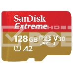 Флеш карта microSD 128GB SanDisk microSDXC Class 10 UHS-I A2 C10 V30 U3 Extreme 190MB/s, фото2