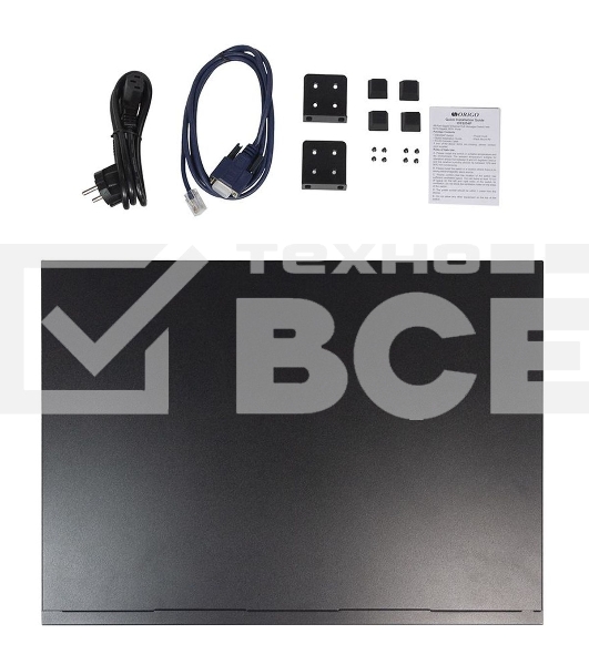 Коммутатор ORIGO Managed L3 Switch 48x1000Base-T PoE, 6x10GBase-X SFP+, PoE Budget 880W, RJ45 Console, 19
