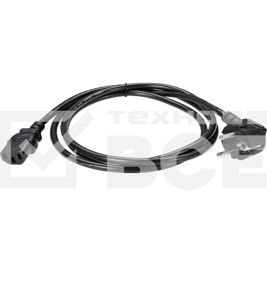 Кабель комп - розетка 220V EU (угловой) 3GX1,5mm2, 1,8m, медь, Telecom