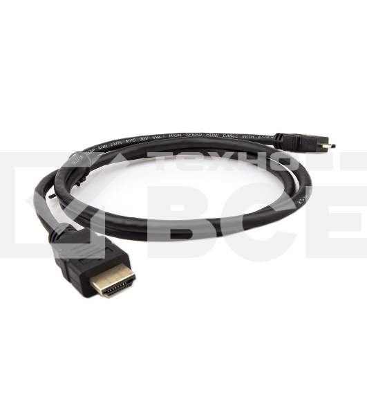 Кабель VCOM/TELECOM HDMI-19M -- MicroHDMI-19M ver 2.0+3D/Ethernet,1m Telecom <TCG206-1M>
