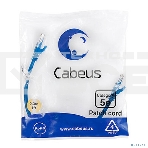 Патч-корд Cabeus, Cat.5e, неэкр., U/UTP, RJ45/RJ45, PVC, AWG24, 0.3м, синий, фото 1