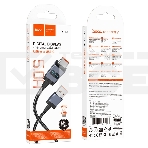Кабель USB2.0 Hoco AM/Type-C, 5А, с дисплеем, X118, 1м, черный, коробка, фото 1
