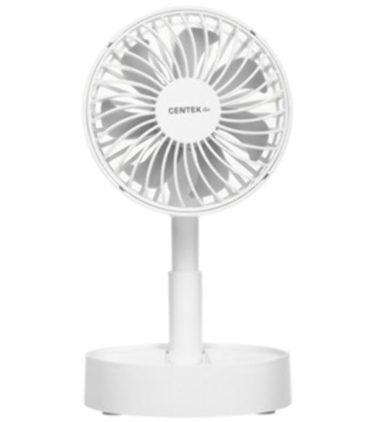 Вентилятор Centek CT-5044 белый, настольный, 4 Вт, 3 скорости, 10 см