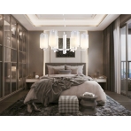 Подвесной светодиодный светильник Ambrella light LH11107/6 WH/FR белый/белый матовый 24W 3000K D630*280, фото3