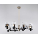 Люстра Ambrella light LH57043/8 BK/DBS/SM черный/темная латунь/дымчатый E14/8 max 40W D830*710, фото5