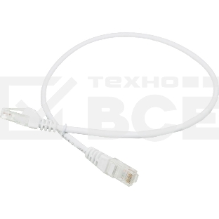Кабель Патч-корд Lanmaster UTP LAN-PC45/U5E-0.5-WH вилка RJ-45-вилка RJ-45 кат.5е 0.5м белый LSZH (уп.:1шт)