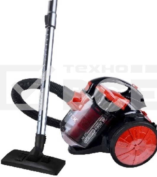 Пылесос Centek CT-2531 (красн/черн) мультициклон 1800/350Вт, стакан 1,5 л, телескоп металл. трубка