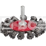 Кордщетка STAYER 35115-075_z01дисковая для дрели плетёные пучки проволоки 0.5мм 75мм, фото 1
