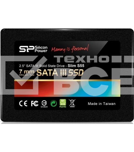 Накопитель SSD SiliconPower Slim S55, 240Gb, SATA, 2.5