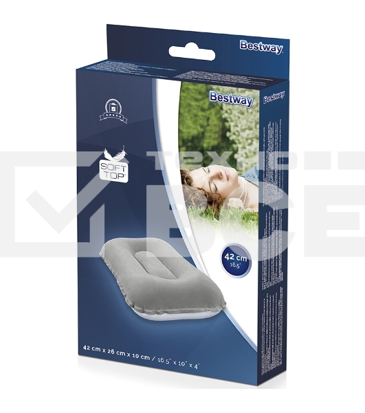 Подушка надувная флокированная Bestway 67121