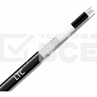 Кабель нагрев. саморег. 30Вт/м с экраном 220В (термопласт) EXTHERM LTC30-2CR
