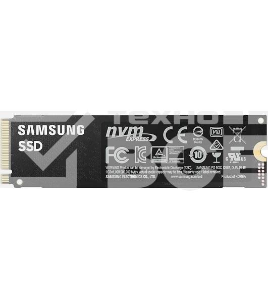 Накопитель SSD Samsung 980 PRO, 500GB, PCIe 4.0 x4, M.2 2280, NVMe, R/W 6900/5000