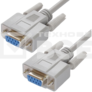 Кабель 0-модемный GCR 1.8m COM, DB9/DB9  9F/9F, серый, 30 AWG GCR Кабель 1.8m 0-модемный COM, DB9/DB9  9F/9F, серый, 30 AWG