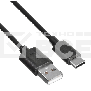 Кабель Buro USB-TC-1.2B2A 1.2м черный