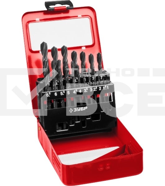 Набор сверл по металлу Зубр Мастер 29605-H19 19 шт d=1-10 мм быстр.реж.сталь