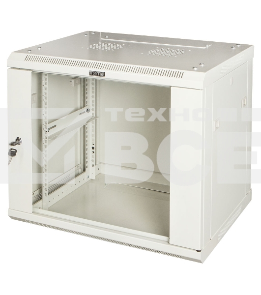 Шкаф настенный серии Pro, 6U 600x600, стеклянная дверь