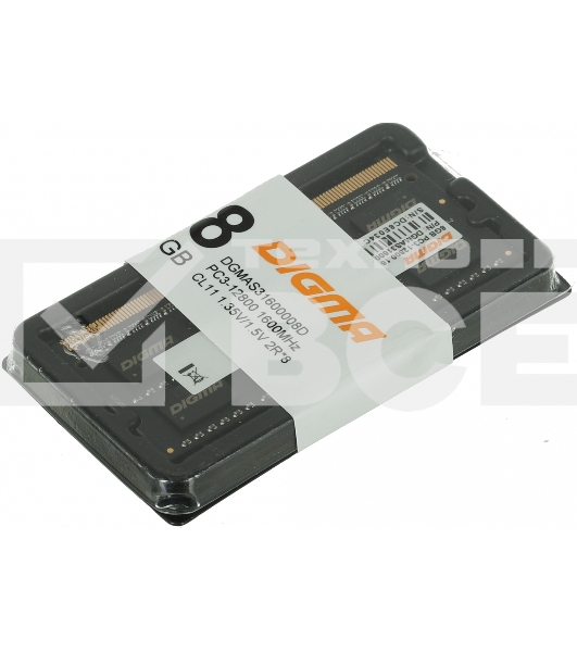 Оперативная память Digma, DDR3, 8GB (1x8 GB), 1600 MHz, CL11, SO-DIMM