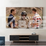 Экран Cinema S'OK 16:9 120' настенно-потолочный, на раме, 266x150 см, рама черный бархат, полотно белый ПВХ, фото2