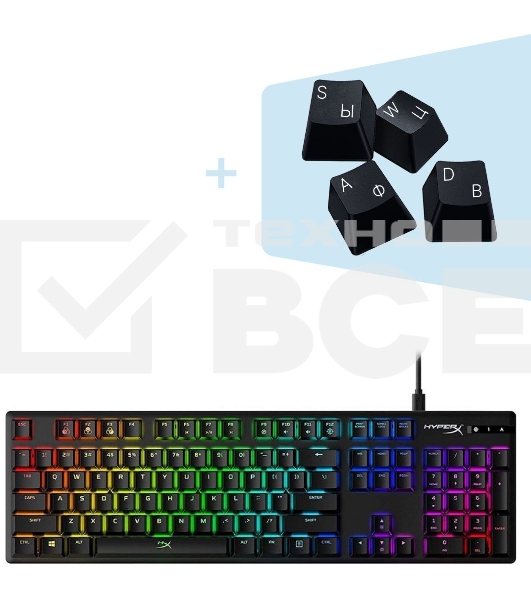 Клавиатура HyperX Alloy Origins (4P4F6AA#ABA) проводная, USB, черный