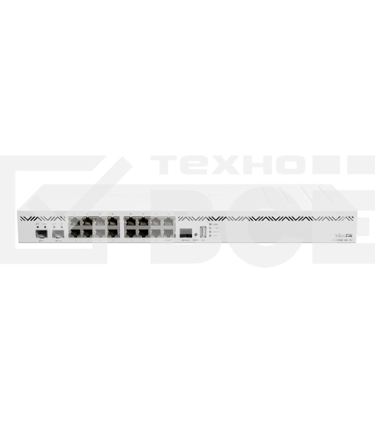 Маршрутизатор CCR2004-16G-2S+ Cloud Core Router 2004-16G-2S+ with Annapurna Labs Alpine v2 CPU with 4x ARMv8-A Cortex-A57 cores running at 1.7GHz, 4GB of DDR4 RAM, 128MB NAND storage, 16 x Gbit LAN, 2x SFP+ ports, 1U rackmount case, Dual PSU, RouterOS L6