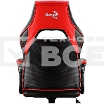 Кресло игровое AEROCOOL AС40C AIR, на колесиках, полиуретан, черный/красный aс40c black red, фото 1