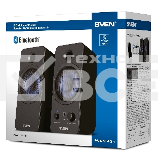 Колонки SVEN АС SVEN 431, черный (6 Вт, питание USB, Bluetooth)