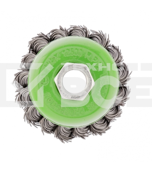 Щетка для УШМ Сибртех 65 мм, М14, Чашка, крученая проволока 0,5 мм 746207