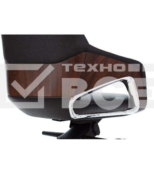 Кресло руководителя Бюрократ _DAO-2 черный кожа с подголов. крестовина алюминий