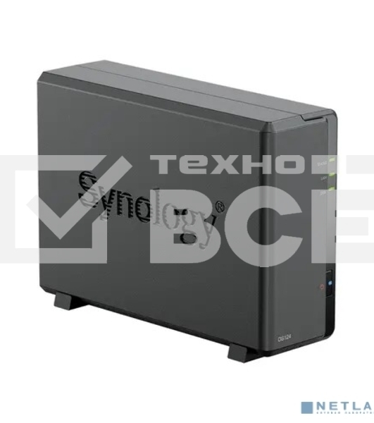 СХД SYNOLOGY настольное исполнение 1BAY NO HDD DS124