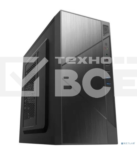 Компьютерный корпус с блоком питания 450Вт. Case Forza mATX case, black, w/PSU 450W 12cm, w/2xUSB2.0, w/2xUSB3.0, w/1xType-C (USB2.0), w/pwr cord, w/o FAN