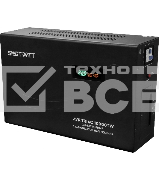 Стабилизатор напряжения Smartwatt AVR Triac 10000TW 10000ВА черный