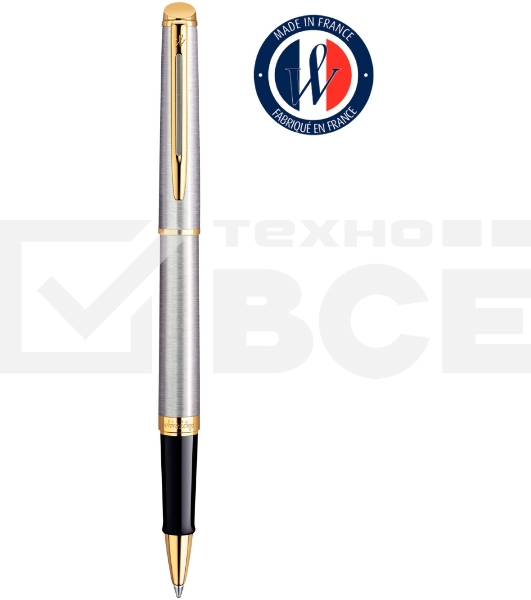 Ручка роллер Waterman Hemisphere (CWS0920350) Steel GT F черн. черн. подар.кор.