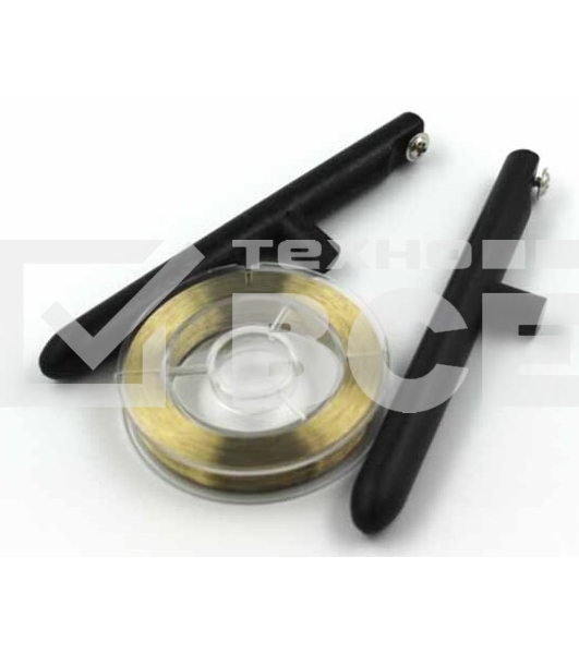 Леска (струна) для отделения защитных стекол 0,08 мм с ручками 100м