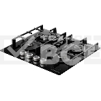 Варочная поверхность Kuppersberg FG 68 B газ, High-Tech, 60 см, автоматический электроподжиг, газ-контроль, форсунки под сжиженый газ, механическое/сенсорное управление, таймер, блокировка панели управления, подсветка панели управления, SABAF конфорки, чугунные решетки, цвет черный, цвет фурнитуры черно-серебристый, фото18