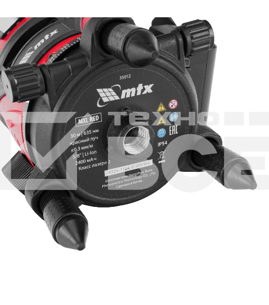 Лазерный уровень MTX MXL RED, 30 м, красный луч, акк. Li 2400 mAh, сумка, резьба 5/8'