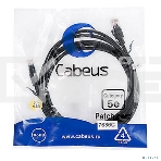Шнур комм. Cabeus, Cat.5e, неэкр., U/UTP, RJ45/RJ45, PVC, AWG24, 3м, черный, фото 1